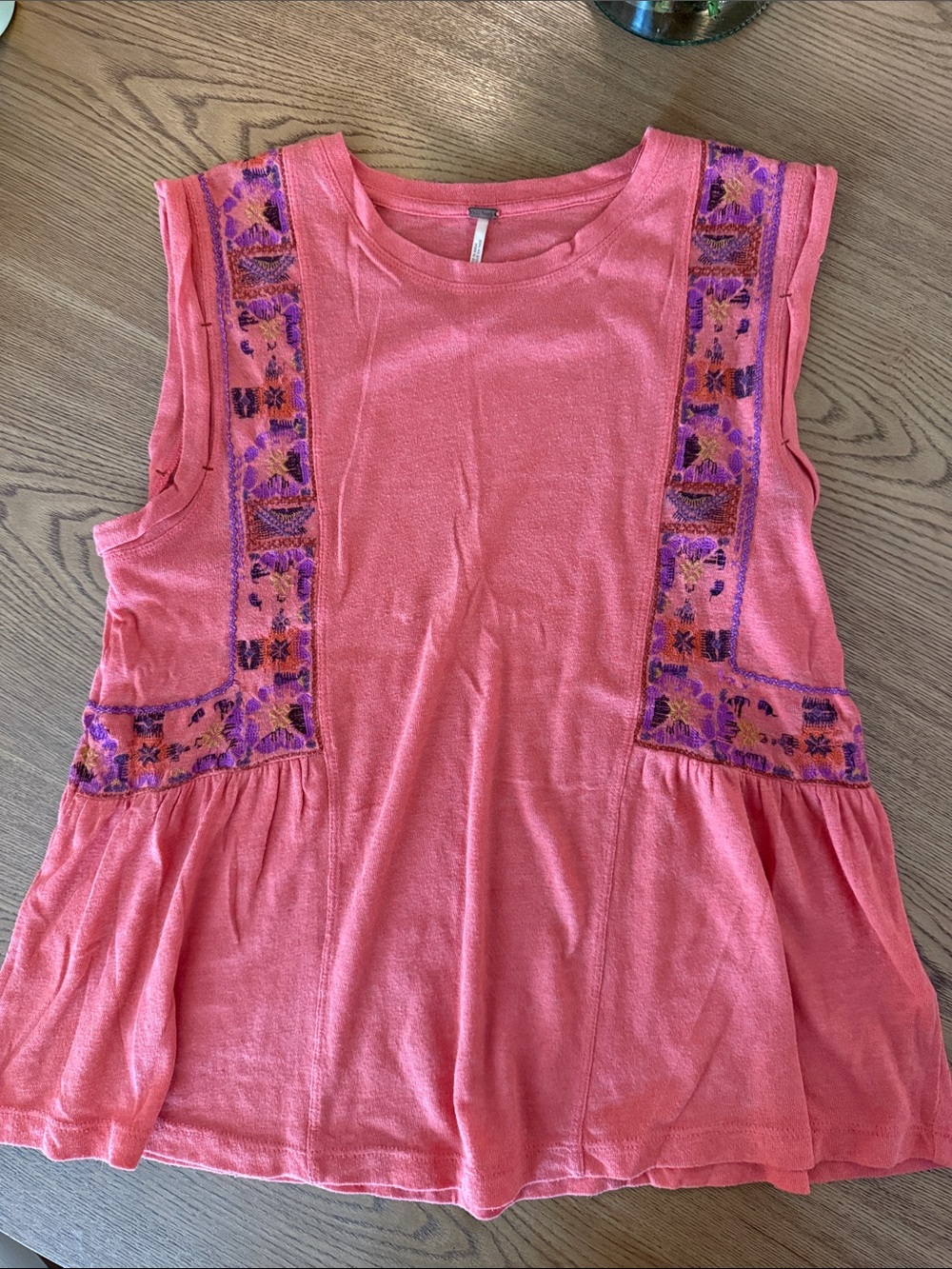 Free People Embroidered Tank Top